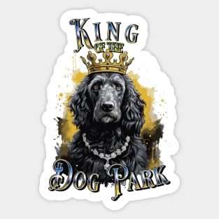 Cute Labradoodle King of the Dog Park graphic for dog lover dog mom dog dad Funny Dog Sticker